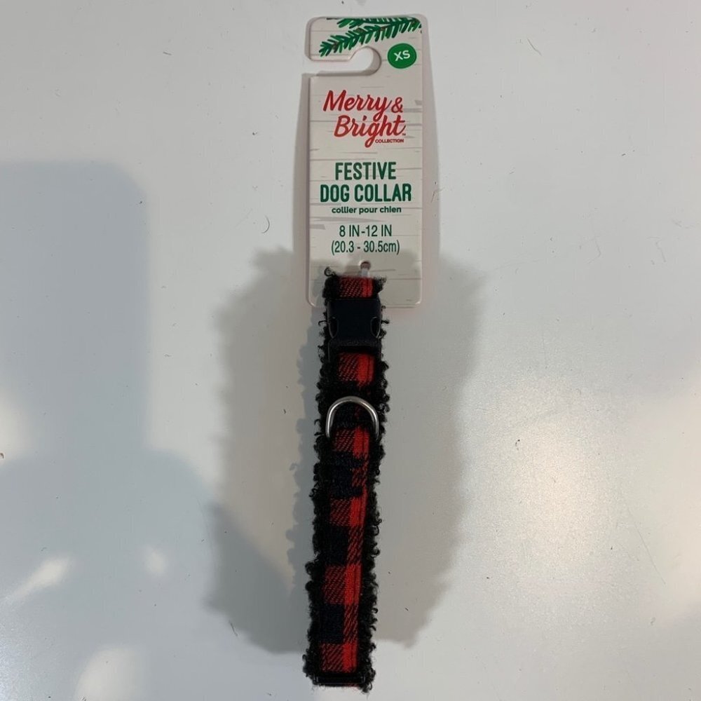 Merry and Bright Red Plaid Checkered XS adjustable 8’-12’